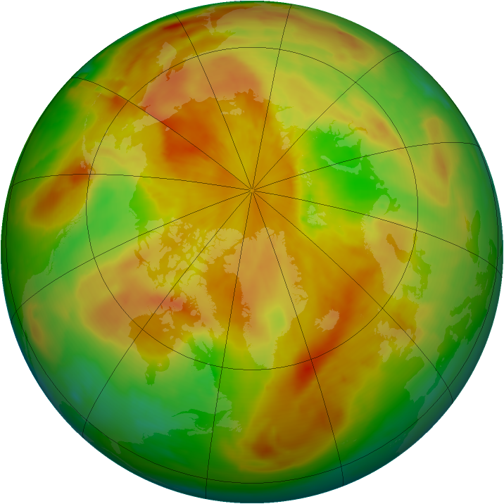 Arctic ozone map for 09 May 2015